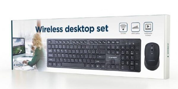 KEYBOARD +MOUSE WRL ENG/DESKTOP BK KBS-WCH-04 GEMBIRD - Image 2
