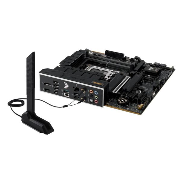 Mainboard|ASUS|Intel B760 Express|LGA1700|Micro-ATX|Memory slots 4|1xPCI-Express 3.0 1x|1xPCI-Express 4.0 4x	|1xPCI-Express 5.0 16x|3xM.2|1xHDMI|1xDisplayPort|4xUSB 2.0|3xUSB 3.2|1xUSB-C|1xOptical S/PDIF|1xRJ45|5xAudio port|TUFGAMINGB760M-PLUS - Image 5
