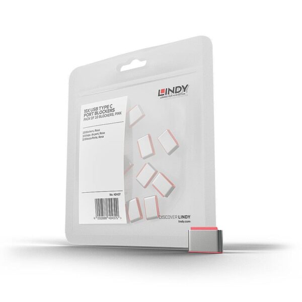 USB PORT TYPE-C BLOCKER 10PACK/PINK 40437 LINDY