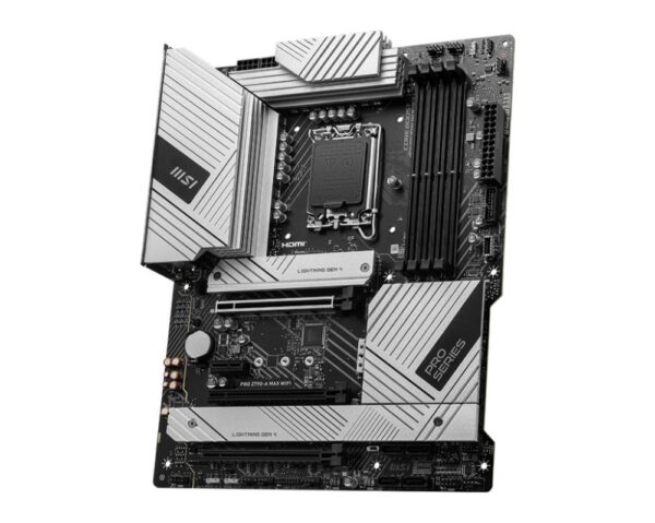 Mainboard|MSI|Intel Z790|LGA1700|ATX|Memory DDR5|Memory slots 4|1xPCI-Express 1x|3xPCI-Express 16x|4xM.2|1xHDMI|1xDisplayPort|1xUSB 2.0|5xUSB 3.2|1xUSB-C|1xOptical S/PDIF|1xRJ45|5xAudio port|PROZ790-AMAXWIFI - Image 3
