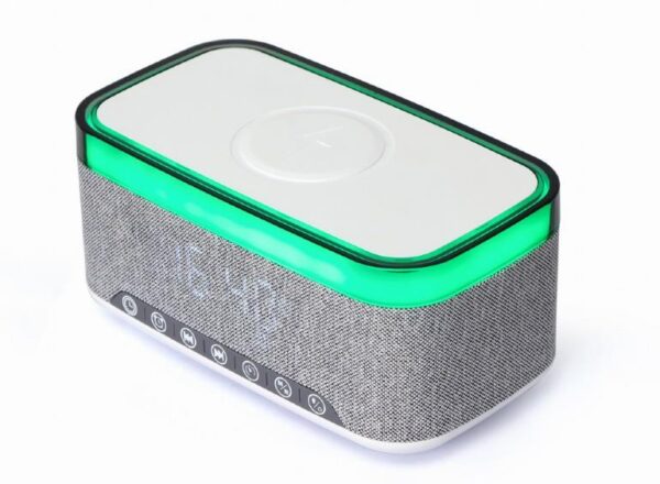 MOBILE CHARGER WRL&ALARM CLOCK/DAC-SPKBT-QC15-GR GEMBIRD - Image 2