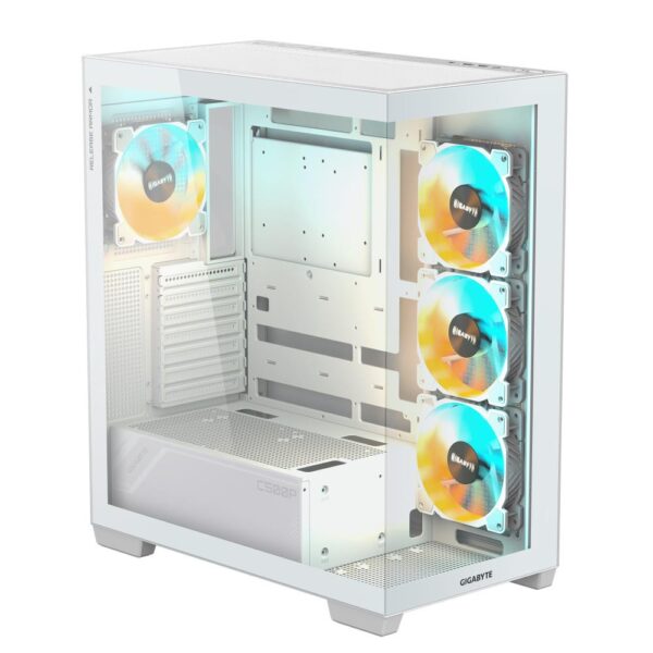 Case|GIGABYTE|MidiTower|Case product features Transparent panel|ATX|MicroATX|MiniITX|Colour White|GB-C500PIST - Image 6