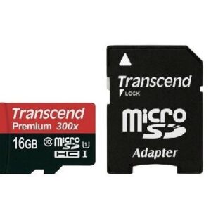 MEMORY MICRO SDHC 16GB W/ADAPT/UHS-I C10 TS16GUSDU1 TRANSCEND
