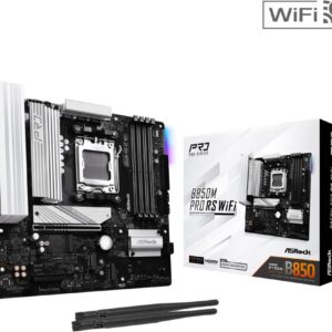 Mainboard|ASROCK|AMD B850|SAM5|Micro-ATX|Memory DDR5|Memory slots 4|1xPCI-Express 4.0 4x	|1xPCI-Express 5.0 16x|1xM.2|1xHDMI|1xDisplayPort|1xAudio-In|1xAudio-Out|1xMicrophone|4xUSB 2.0|3xUSB 3.2|1xUSB-C|1xRJ45|B850MPRORSWIFI