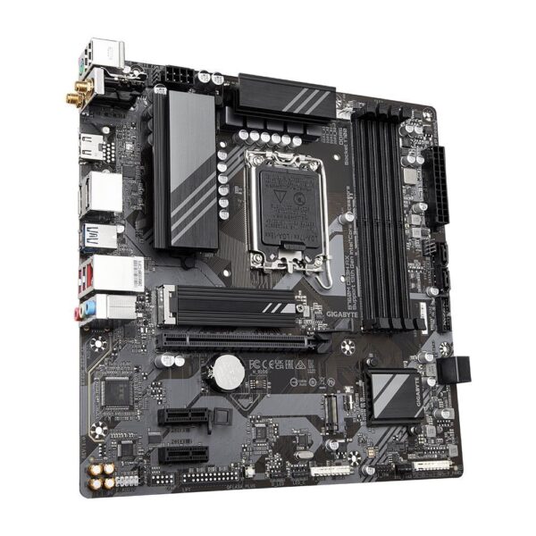 Mainboard|GIGABYTE|Intel B760 Express|LGA1700|Micro-ATX|Memory DDR5|Memory slots 4|2xPCI-Express 3.0 1x|1xPCI-Express 4.0 16x|2xM.2|1xHDMI|2xDisplayPort|2xAudio-In|1xAudio-Out|2xUSB 2.0|3xUSB 3.2|1xUSB-C|1xPS/2|1xRJ45|B760MDS3HAX1.2 - Image 4