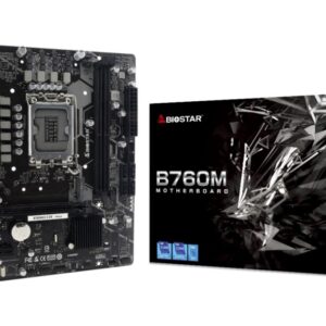 Mainboard|BIOSTAR|Intel B760 Express|Micro-ATX|Memory DDR4|Memory slots 2|1xPCI-Express 3.0 1x|1xPCI-Express 4.0 16x|2xM.2|1x15pin D-sub|1xDVI-D|1xHDMI|4xUSB 2.0|2xUSB 3.2|1xPS/2|1xRJ45|3xAudio port|B760MX2-ED4