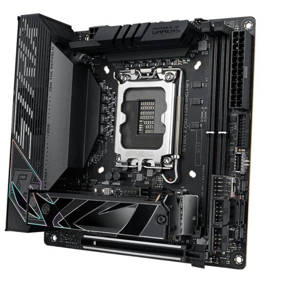 Mainboard|ASUS|Intel Z790|MiniITX|Memory DDR5|Memory slots 2|1xPCI-Express 5.0 16x|2xM.2|1xHDMI|2xUSB 2.0|4xUSB 3.2|1xUSB-C|2xUSB-C w/Thunderbolt|1xRJ45|ROGSTRIXZ790-IGAMWIFI - Image 2