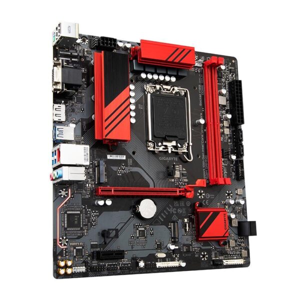 Mainboard|GIGABYTE|Intel B760 Express|LGA1700|Micro-ATX|Memory DDR5|Memory slots 2|1xPCI-Express 3.0 1x|1xPCI-Express 4.0 16x|2xM.2|1x15pin D-sub|1xHDMI|1xDisplayPort|2xUSB 2.0|3xUSB 3.2|1xUSB-C|1xPS/2|1xRJ45|3xAudio port|B760MGAMING1.2 - Image 3