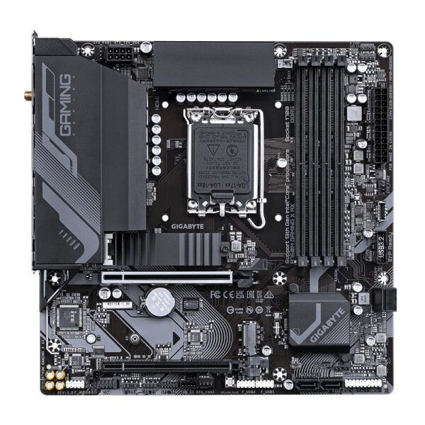 Mainboard|GIGABYTE|Intel B760 Express|LGA1700|Micro-ATX|Memory DDR5|Memory slots 4|1xPCI-Express 4.0 16x|1xM.2|1xHDMI|1xDisplayPort|5xUSB 2.0|3xUSB 3.2|1xRJ45|3xAudio port|B760MGAMINGXAX1.1 - Image 2