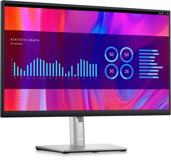 LCD Monitor|DELL|P2423DE|23.8"|Business|Panel IPS|2560x1440|60Hz|Matte|8 ms|Swivel|Pivot|Height adjustable|Tilt|Colour Silver|210-BDDW - Image 2