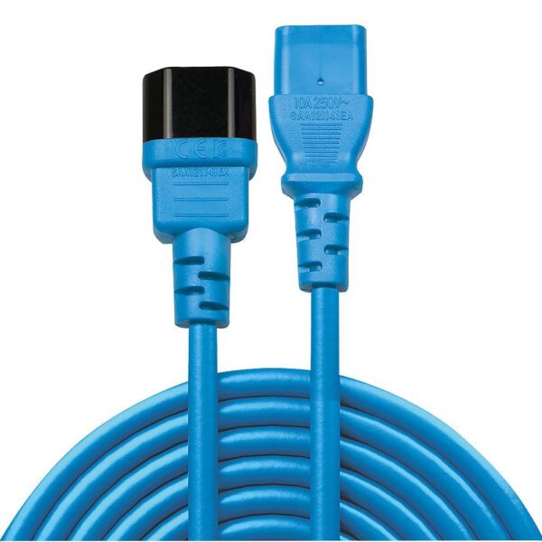 CABLE POWER IEC EXTENSION 0.5M/BLUE 30470 LINDY - Image 2