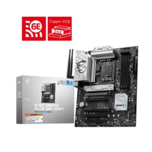 Mainboard|MSI|Intel B760 Express|LGA1700|ATX|Memory DDR4|Memory slots 4|5xPCI-Express 5.0 16x|2xM.2|1xHDMI|1xDisplayPort|4xUSB 2.0|2xUSB 3.2|1xUSB-C|1xPS/2|1xOptical S/PDIF|1xRJ45|5xAudio port|B760GAMPLUSWIFIDDR4