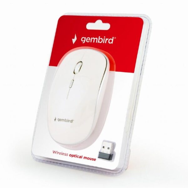 MOUSE USB OPTICAL WRL/WHITE MUSW-4B-01-W GEMBIRD - Image 3