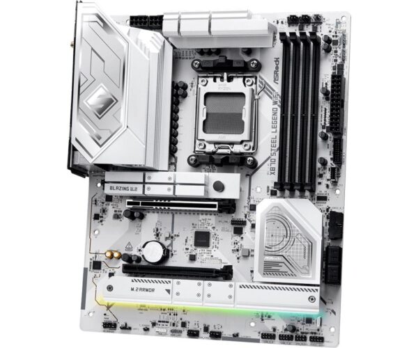 Mainboard|ASROCK|AMD X870|SAM5|ATX|Memory DDR5|Memory slots 4|1xPCI-Express 4.0 16x|1xPCI-Express 5.0 16x|4xM.2|1xHDMI|4xUSB 2.0|5xUSB 3.2|2xUSB-C|1xOptical S/PDIF|1xRJ45|2xAudio port|X870STEELLEGENDWIFI - Image 4