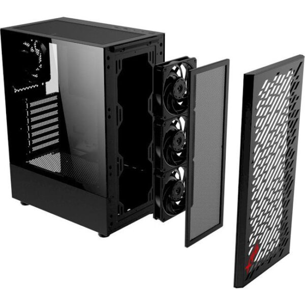 Case|ADATA|XPG VALOR AIR (BLACK)|MidiTower|Not included|ATX|MicroATX|MiniITX|Colour Black|VALORAIRMT-BKCWW - Image 3