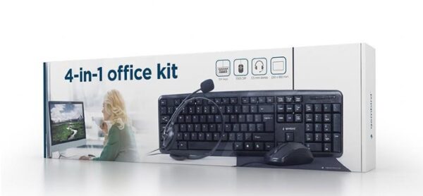 KEYBOARD +MOUSE USB ENG/4IN1 KIT KBS-UO4-01 GEMBIRD - Image 3