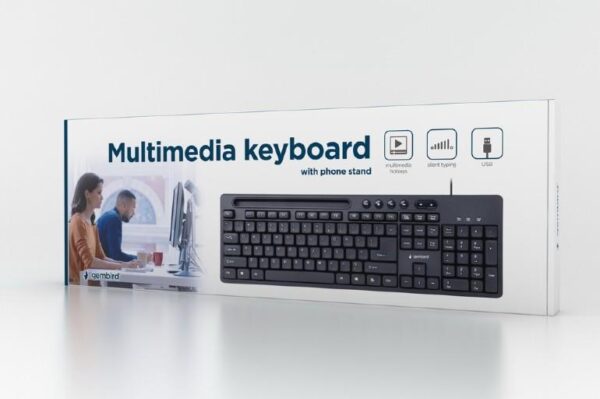 KEYBOARD MULTIMEDIA USB ENG/BLACK KB-UM-108 GEMBIRD - Image 3