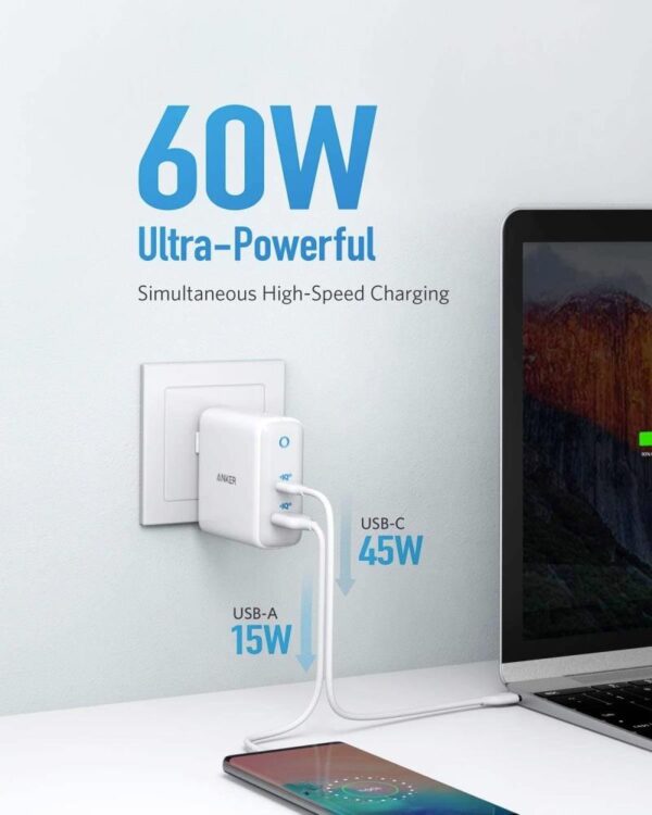 MOBILE CHARGER WALL POWERPORT/ATOM III 45W A2322G21 ANKER - Image 2