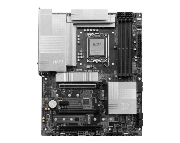 Mainboard|MSI|Intel Z890|LGA1851|ATX|Memory DDR5|Memory slots 4|1xPCI-Express 4.0 1x|2xPCI-Express 4.0 4x	|1xPCI-Express 5.0 16x|4xM.2|1xHDMI|1xDisplayPort|4xUSB 2.0|3xUSB 3.2|1xUSB-C|1xUSB-C w/Thunderbolt|1xPS/2|1xRJ45|3xAudio port|PROZ890-PWIFI - Image 2