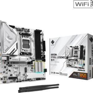 Mainboard|ASROCK|AMD B850|SAM5|Micro-ATX|Memory DDR5|Memory slots 4|4xPCI-Express 4.0 4x	|1xPCI-Express 5.0 16x|1xM.2|1xHDMI|1xDisplayPort|1xAudio-In|1xAudio-Out|1xMicrophone|4xUSB 2.0|3xUSB 3.2|1xUSB-C|1xRJ45|B850MSTEELLEGENDWIFI