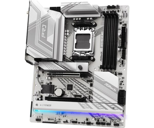 Mainboard|ASROCK|AMD X870|SAM5|ATX|Memory DDR5|Memory slots 4|1xPCI-Express 4.0 16x|1xPCI-Express 5.0 16x|4xM.2|1xHDMI|6xUSB 2.0|4xUSB 3.2|2xUSB-C|1xOptical S/PDIF|1xRJ45|2xAudio port|X870PRORSWIFI - Image 4