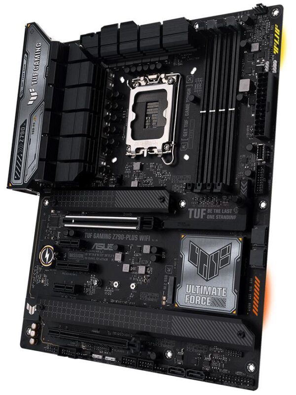 Mainboard|ASUS|Intel Z790|LGA1700|ATX|Memory DDR5|Memory slots 4|2xPCI-Express 3.0 1x|1xPCI-Express 4.0 4x	|1xPCI-Express 4.0 16x|1xPCI-Express 5.0 16x|4xM.2|1xHDMI|1xDisplayPort|6xUSB 3.2|2xUSB-C|1xOptical S/PDIF|1xRJ45|5xAudio port|TUFGAMINGZ790-PLUSWIFI - Image 2