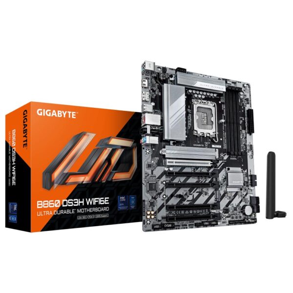 Mainboard|GIGABYTE|Intel B860 Express|LGA1851|ATX|Memory DDR5|5xPCI-Express 16x|2xM.2|1xHDMI|1xDisplayPort|1xAudio-In|1xAudio-Out|1xMicrophone|1xUSB 2.0|1xUSB 3.2|1xUSB-C|1xPS/2|1xRJ45|B860DS3HWIFI6E1.0 - Image 4
