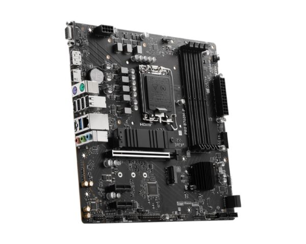 Mainboard|MSI|Intel B760 Express|LGA1700|Micro-ATX|Memory DDR5|Memory slots 4|2xPCI-Express 1x|1xPCI-Express 16x|2xM.2|1x15pin D-sub|1xHDMI|1xDisplayPort|4xUSB 2.0|1xUSB 3.2|1xUSB-C|2xPS/2|1xRJ45|3xAudio port|PROB760M-P - Image 4