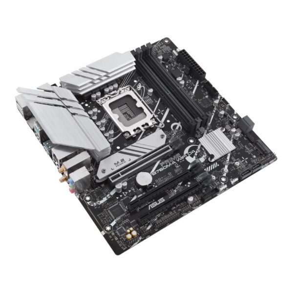 Mainboard|ASUS|Intel B760 Express|LGA1700|Micro-ATX|Memory DDR4|Memory slots 4|3xPCI-Express 4.0 16x|2xM.2|2xHDMI|1xDisplayPort|4xUSB 2.0|2xUSB 3.2|1xPS/2|1xRJ45|3xAudio port|PRIMEB760M-AWIFID4 - Image 3