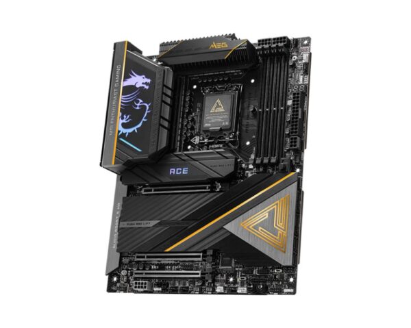 Mainboard|MSI|Intel Z890|LGA1851|ATX|Memory DDR5|Memory slots 4|3xPCI-Express 16x|5xM.2|1xHDMI|1xAudio-In|1xAudio-Out|11xUSB 3.1|2xUSB-C|2xUSB-C w/Thunderbolt|1xOptical S/PDIF|1xRJ45|MEGZ890ACE - Image 3