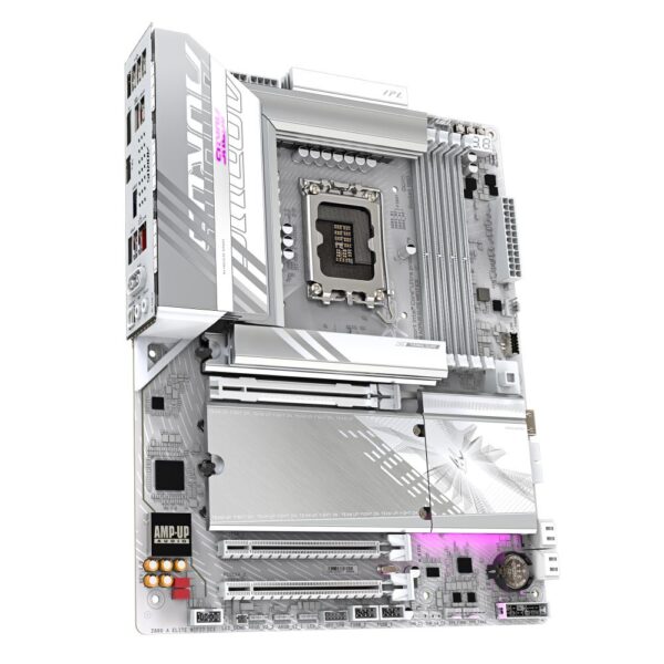 Mainboard|GIGABYTE|Intel Z890|LGA1851|ATX|Memory DDR5|Memory slots 4|2xPCI-Express 4.0 4x	|1xPCI-Express 5.0 16x|4xM.2|1xDisplayPort|4xUSB 2.0|5xUSB 3.2|1xUSB-C w/Thunderbolt|1xOptical S/PDIF|1xRJ45|2xAudio port|Z890AELITEWF7ICE - Image 3