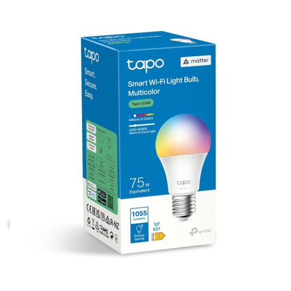 Smart Light Bulb|TP-LINK|Power consumption 8.6 Watts|Luminous flux 1055 Lumen|6500 K|240V|Beam angle 220 degrees|TAPOL535E - Image 5