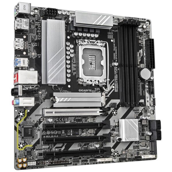 Mainboard|GIGABYTE|Intel B860 Express|LGA1851|Micro-ATX|Memory DDR5|Memory slots 4|4xPCI-Express 4.0 16x|1xPCI-Express 5.0 16x|2xM.2|1xHDMI|2xDisplayPort|1xAudio-In|1xAudio-Out|1xMicrophone|3xUSB 2.0|1xUSB-C|1xPS/2|1xRJ45|B860MDS3HWIFI6E1.0 - Image 3