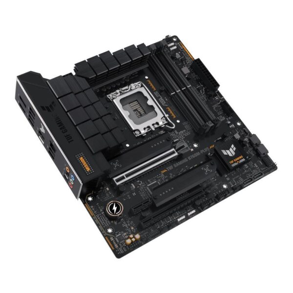 Mainboard|ASUS|Intel B760 Express|LGA1700|Micro-ATX|Memory DDR5|Memory slots 4|1xPCI-Express 4.0 1x|1xPCI-Express 4.0 16x|1xPCI-Express 5.0 16x|2xM.2|1xHDMI|1xDisplayPort|2xUSB 2.0|5xUSB 3.2|1xUSB-C|1xOptical S/PDIF|1xRJ45|5xAudio port|TUFGAMINGB760M-PLUS - Image 4