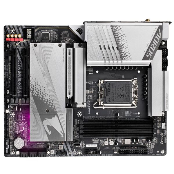 Mainboard|GIGABYTE|Intel Z790|LGA1700|ATX|Memory DDR5|Memory slots 4|1xPCI-Express 3.0 16x|1xPCI-Express 4.0 16x|1xPCI-Express 5.0 16x|4xM.2|1xHDMI|1xDisplayPort|4xUSB 2.0|5xUSB 3.2|1xUSB-C|1xOptical S/PDIF|1xRJ45|2xAudio port|Z790AORUSELITEAX-W1.1 - Image 4
