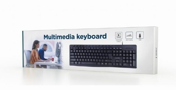 KEYBOARD MULTIMEDIA USB ENG/BLACK KB-UM-107 GEMBIRD - Image 2