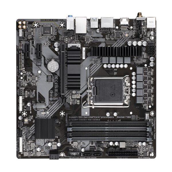 Mainboard|GIGABYTE|Intel B760 Express|LGA1700|Micro-ATX|Memory DDR4|Memory slots 4|2xPCI-Express 3.0 1x|1xPCI-Express 4.0 16x|2xM.2|1xHDMI|2xDisplayPort|2xAudio-In|1xAudio-Out|2xUSB 2.0|3xUSB 3.2|1xUSB-C|1xPS/2|1xRJ45|2xRF-Out|B760MDS3HAXDDR41.2 - Image 5