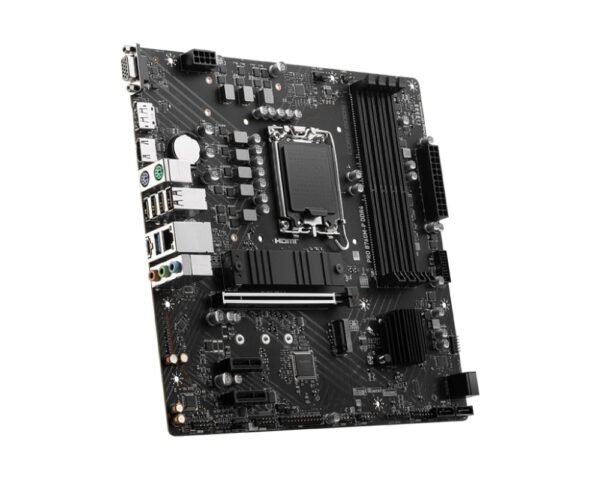 Mainboard|MSI|Intel B760 Express|LGA1700|Micro-ATX|Memory DDR4|Memory slots 4|2xPCI-Express 1x|1xPCI-Express 16x|2xM.2|1x15pin D-sub|1xHDMI|1xDisplayPort|4xUSB 2.0|1xUSB 3.2|1xUSB-C|2xPS/2|1xRJ45|3xAudio port|PROB760M-PDDR4 - Image 4
