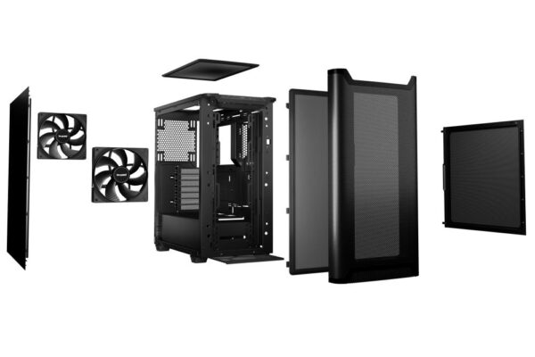 Case|BE QUIET|PURE BASE 501|MidiTower|Not included|ATX|MicroATX|MiniITX|Colour Black|BG074 - Image 3