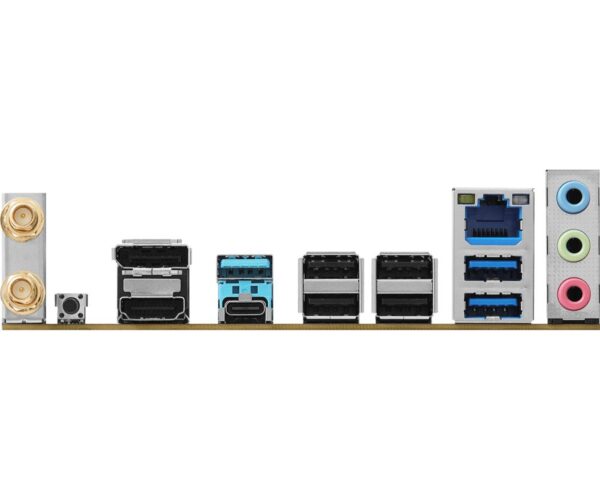 Mainboard|ASROCK|1xPCI-Express 4.0 4x	|1xPCI-Express 5.0 16x|1xM.2|1xHDMI|1xDisplayPort|1xAudio-In|1xAudio-Out|1xMicrophone|4xUSB 2.0|3xUSB 3.2|1xUSB-C|1xRJ45|B850MPRO-AWIFI - Image 6