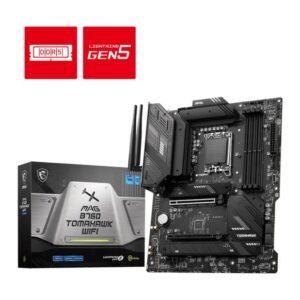 Mainboard|MSI|Intel B760 Express|LGA1700|ATX|Memory DDR5|Memory slots 4|1xPCI-Express 1x|2xPCI-Express 16x|3xM.2|1xHDMI|1xDisplayPort|4xUSB 2.0|4xUSB 3.2|1xUSB-C|1xOptical S/PDIF|1xRJ45|5xAudio port|MAGB760TOMAHAWKWIFI