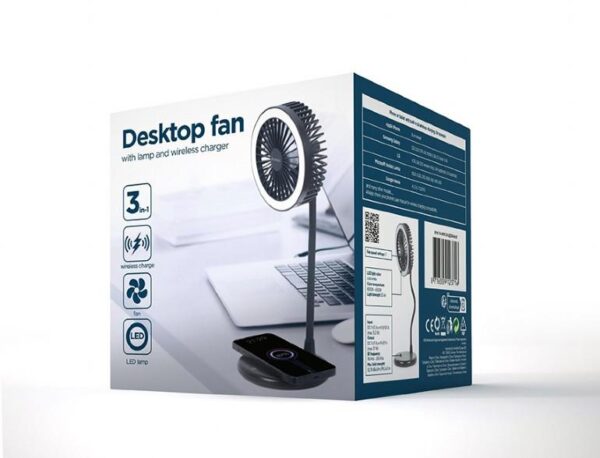 MOBILE CHARGER WRL FAN&LAMP/TA-WPC10-LEDFAN-01 GEMBIRD - Image 4