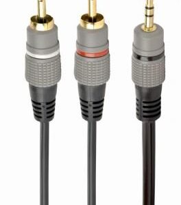 CABLE AUDIO 3.5MM TO 2RCA 5M/GOLD CCA-352-5M GEMBIRD