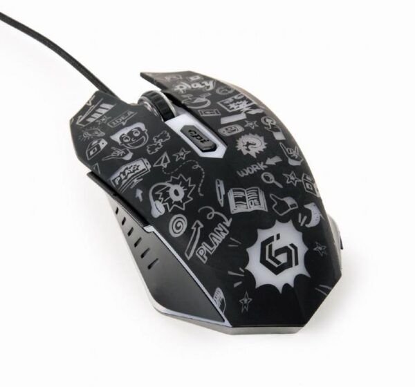 MOUSE USB OPTICAL BLACK/MUS-6B-GRAFIX-01 GEMBIRD - Image 3