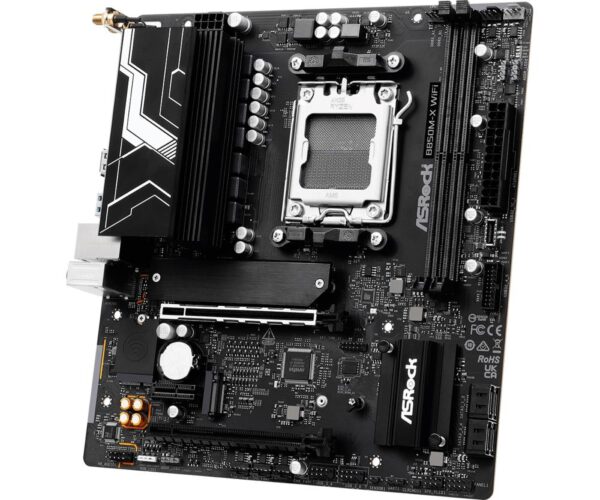 Mainboard|ASROCK|AMD B850|SAM5|Micro-ATX|Memory DDR5|Memory slots 2|1xPCI-Express 4.0 1x|2xPCI-Express 4.0 16x|1xM.2|1xHDMI|1xDisplayPort|1xAudio-In|1xAudio-Out|1xMicrophone|2xUSB 2.0|3xUSB 3.2|1xUSB-C|1xRJ45|B850M-XWIFI - Image 5