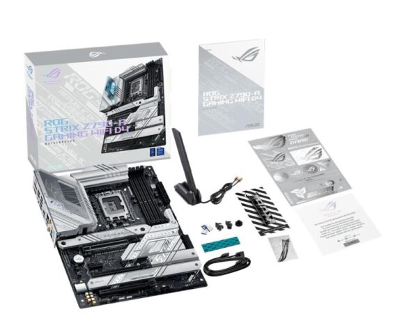 Mainboard|ASUS|Intel Z790|LGA1700|ATX|Memory DDR4|Memory slots 4|1xPCI-Express 3.0 1x|2xPCI-Express 4.0 16x|1xPCI-Express 5.0 16x|4xM.2|1xHDMI|1xDisplayPort|2xUSB 2.0|6xUSB 3.2|2xUSB-C|1xRJ45|5xAudio port|STRIXZ790-AGAMWIFID4 - Image 2