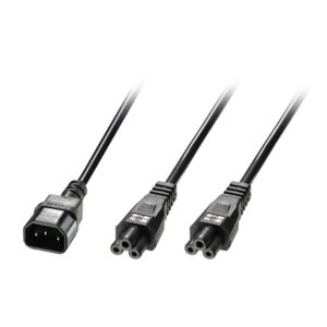 CABLE POWER IEC C14 TO/2 X IEC C5 2.5M 30370 LINDY