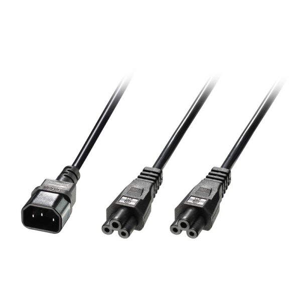 CABLE POWER IEC C14 TO/2 X IEC C5 2.5M 30370 LINDY
