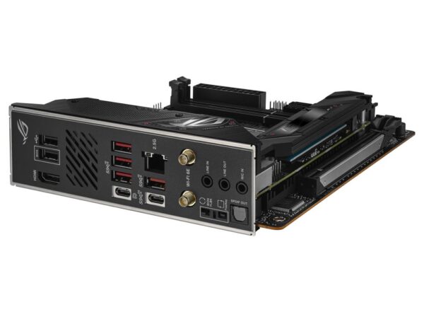 Mainboard|ASUS|AMD B650|SAM5|Mini-ITX|Memory DDR5|Memory slots 2|1xPCI-Express 5.0 16x|2xM.2|1xHDMI|2xAudio-In|1xAudio-Out|2xUSB 2.0|4xUSB 3.2|2xUSB-C|1xOptical S/PDIF|1xRJ45|2xRF-Out|STRIXB650E-IGAMINGWIFI - Image 3