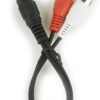 CABLE AUDIO 3.5MM TO 2RCA 0.2M/CCA-458/0.2 GEMBIRD